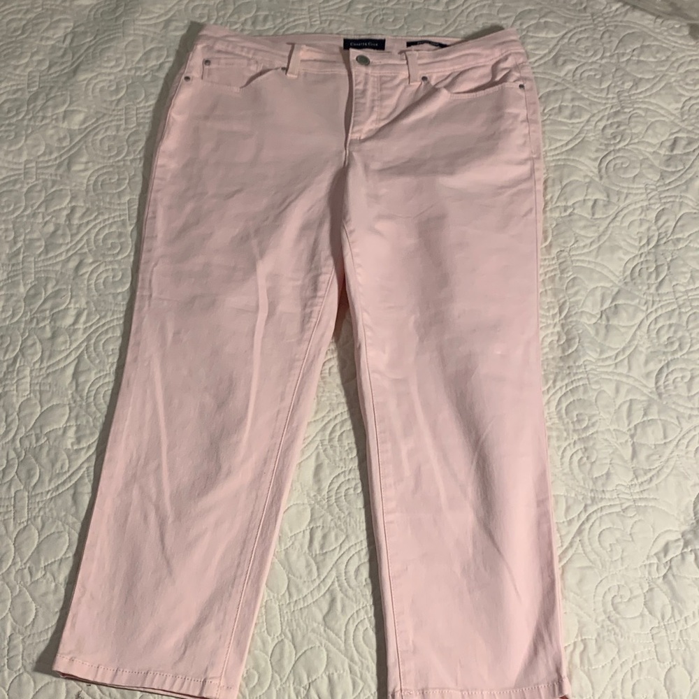 Charter Club Bristol Capri jeans light pink size 6